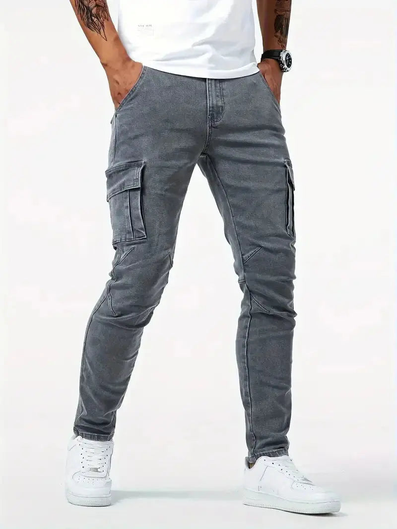 Denim Jeans Cargo Trousers - Nordwr