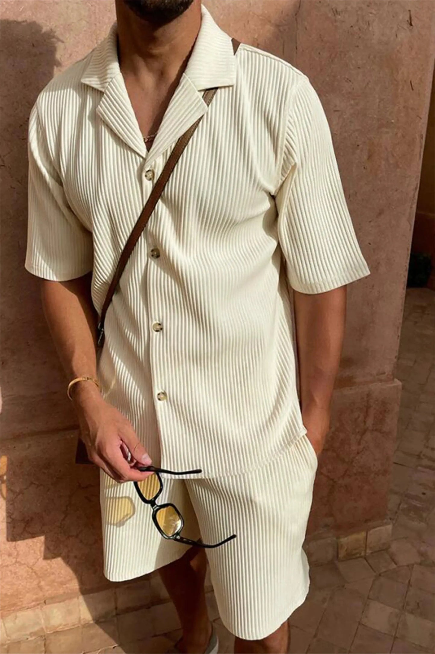 Minimalist Corduroy Set Shorts and Shirt - Nordwr