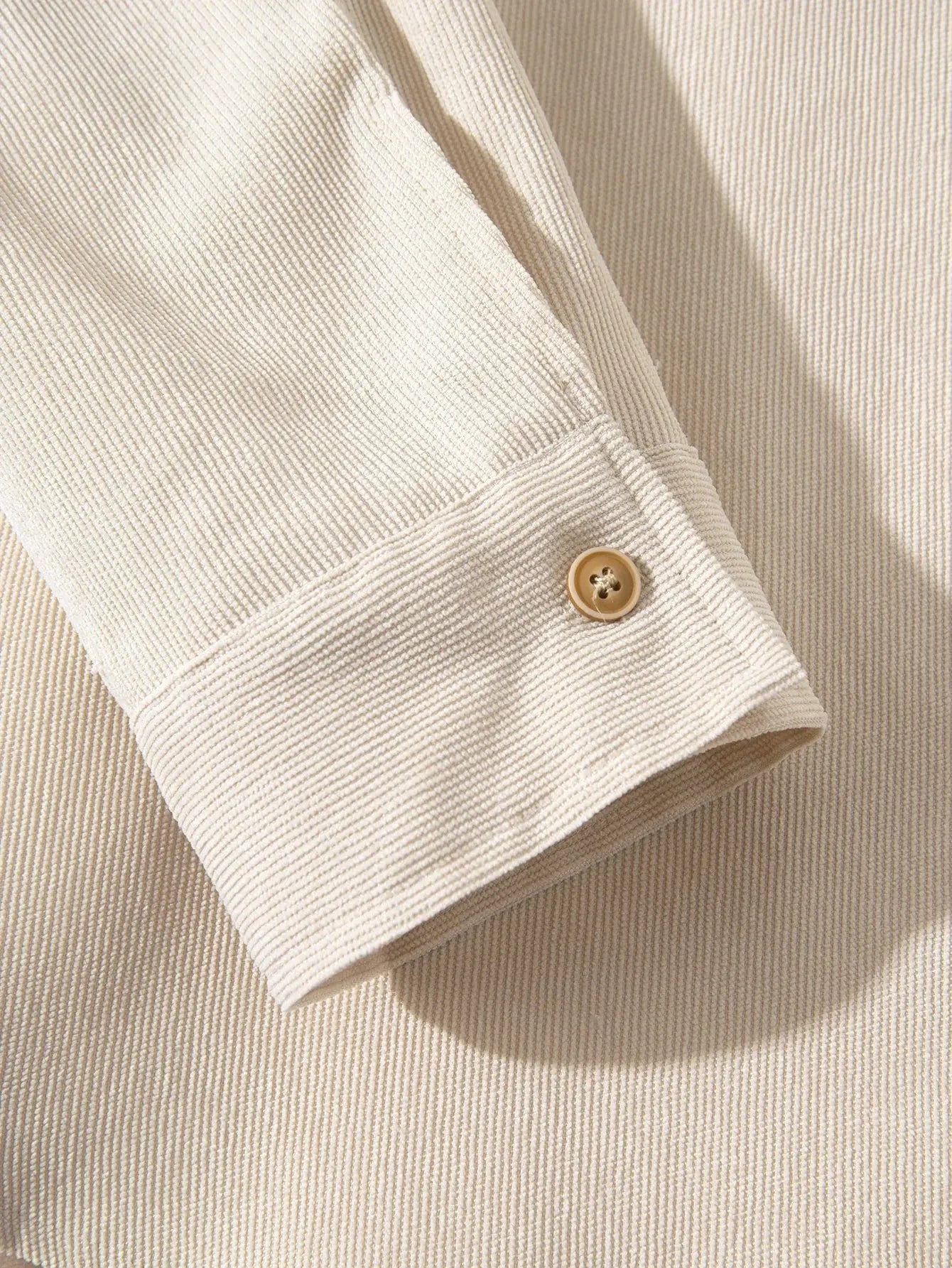 Casual Solid Corduroy Shirt - Nordwr