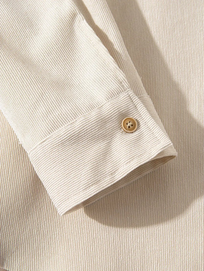 Casual Solid Corduroy Shirt - Nordwr
