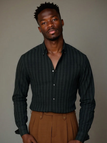 Striped Button Down Seersucker Shirt - Nordwr