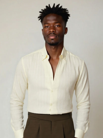 Striped Button Down Seersucker Shirt - Nordwr